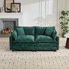 Sofa Modular, Sitzfläche variabel, Chenille Grün, doppellagige Polsterung, ergonomisches Rückenkissen,75x195x84 cm Bild 2