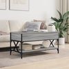 vidaXL Couchtisch Grau Sonoma 100x50x50 cm Holzwerkstoff und Metall 845359 Bild 3