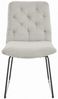 KAWOLA Stuhl NEW CHARME Esszimmerstuhl Cord hellgrau 87 x 66 x 52 cm Bild 3