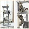 PAWZ Road Kratzbaum Kratzbaum 143cm Groß Katzenspielturm stabiles schönes Katzenhaus, Größe Höhle Hängematte Bild 2