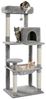 PAWZ Road Kratzbaum Kratzbaum 143cm Groß Katzenspielturm stabiles schönes Katzenhaus, Größe Höhle Hängematte Bild 5