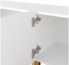 HAUSS SPOLE TV-Schrank TV-Schrank mit Metallfüßen,Bogenrelief Fernsehschrank aus PB & MDF (Fernsehbank TV-Ständer mit Türen mit Bogenrelief) TV-Lowboard mit Korpus aus PB und MDF Bild 4