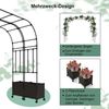 Gartenbogen Spalier mit 2 Pflanzkästen Outdoor Pergola Rankbogen Metall Deko Bogen Bild 3
