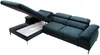 Vente-unique - SEPINA Sofa SamtStoff Blau - B 182 cm x H 75 cm x L 288 cm Bild 5