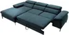 Vente-unique - SEPINA Sofa SamtStoff Blau - B 182 cm x H 75 cm x L 288 cm Bild 4