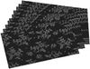 10 Platzsets aus Kunststoff, Flora Schwarz - 43 x 29 cm Bild 1