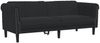 vidaXL 2-tlg. Sofagarnitur Schwarz Samt 3209224 Bild 4
