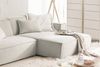 KAWOLA Sofa SAMU Ecksofa Feincord silber Recamiere rechts 72 x 168 x 276 cm Bild 5