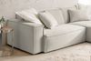 KAWOLA Sofa SAMU Ecksofa Feincord silber Recamiere rechts 72 x 168 x 276 cm Bild 4