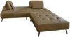 KAWOLA Sofa WIOLO Schlafsofa Daybed mit Hocker Leder camel 83 x 110 x 240 cm Bild 3
