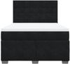 vidaXL Boxspringbett mit Matratze Schwarz 140x190 cm Samt 3290908 Bild 4