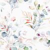 Fleuresse Halbleinen Bettwäsche 200x220 Blätter aquarell blau koralle 344339-09 Bild 3