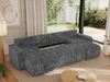 U-förmiges Ecksofa mit Schlaffunktion und Bettkasten, Couch U-form - KIRASSO U - Dunkelgrau Cord Bild 5