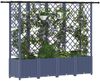 vidaXL Hochbeet mit Rankgitter und Dach Grau 202 x 40 x 136 cm PP 42032574 Bild 3