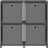 vidaXL Würfelregal mit 4 Boxen Grau 69x30x72,5 cm Stoff 322601 Bild 2