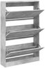 vidaXL Schuhschrank Betongrau 80x21x125,5 cm Holzwerkstoff 839927 Bild 2