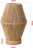lux. pro 'Arundel' Tischleuchte, 1xE27 Holzoptik/Natur, 25 x 16 x 16 cm Bild 3