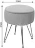 Sitzhocker HWC-K47, Hocker mit Staufach, Ø 33cm, Samt-Optik ~ rosa, Gestell schwarz Bild 3