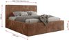 MKS Möbel 'Tiliano Classic' Polsterbett mit Stauraum, Cordstoff, Orange, 160x200 cm, Pocket | H3 - mittelfest Bild 4