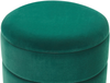 Pouf Samtstoff mit Stauraum dunkelgrün ⌀ 37 cm ELGIN Bild 5