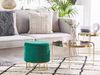 Pouf Samtstoff mit Stauraum dunkelgrün ⌀ 37 cm ELGIN Bild 3