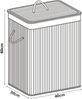 Wäschekorb Salla 72L Bambus Dunkelblau/Grau [en. casa] Bild 3
