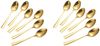 12er Set Kaffeelöffel Teelöffel Löffel L 14,5cm CF1007 Gold Bild 1