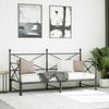 vidaXL Tagesbett Ausziehbar ohne Matratze Schwarz 90x190 cm Stahl 4104674 Bild 4