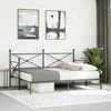 vidaXL Tagesbett Ausziehbar ohne Matratze Schwarz 90x190 cm Stahl 4104674 Bild 3