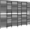 vidaXL Paravent 6-tlg. Schwarz Poly Rattan 365400 Bild 2