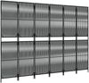 vidaXL Paravent 6-tlg. Schwarz Poly Rattan 365400 Bild 4
