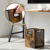 PRIISF Papierkorb Mülleimer Müllkorb Abfalleimer Papierkorb Papiereimer aus Stahl Holz, 17L Papiermüll Metallgitter Müllbehälter für Heimbüro, Arbeitszimmer Bild 4