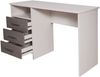 Dmora Schreibtisch Ardauli, Mehrzweckschreibtisch, Bürotisch für PC, Eckschreibtisch, 120x48h75 cm, Weiß und Zement Bild 5