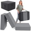 Bestschlaf Klappmatratze Spar-Set inkl. Husse & Transporttasche, Polyester, Grau / Anthrazit, 75x195 cm Bild 4