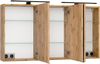 Badezimmerspiegelschrank >Nizza< in Wotaneiche-Dekor - 120x64x20cm (BxHxT) Bild 4