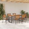 vidaXL Garten Essgruppe 7 pcs Schwarz Massivholz Akazie 3365460 Bild 4