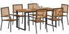 vidaXL Garten Essgruppe 7 pcs Schwarz Massivholz Akazie 3365460 Bild 3