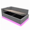 Flieks Daybett, Hydraulisches Polsterbett 90x200cm mit LED-Beleuchtung und Aufladen Bild 4