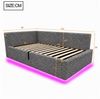Flieks Daybett, Hydraulisches Polsterbett 90x200cm mit LED-Beleuchtung und Aufladen Bild 3