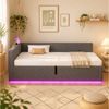 Flieks Daybett, Hydraulisches Polsterbett 90x200cm mit LED-Beleuchtung und Aufladen Bild 2
