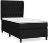vidaXL Boxspringbett mit Matratze Schwarz 90x190 cm Stoff 3128167 Bild 2