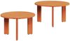 vidaXL Couchtisch 2 pcs Wachsbraun Massivholz Kiefer 873561 Bild 2
