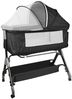 JEOBEST Beistellbett Baby, Grab-and-go Baby Bett mit Matratze & Rädern für Neugeborene, Tragbare Babybett mit 4 verstellbaren Höhen & Matratze Bild 5