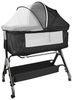 JEOBEST Beistellbett Baby, Grab-and-go Baby Bett mit Matratze & Rädern für Neugeborene, Tragbare Babybett mit 4 verstellbaren Höhen & Matratze Bild 4