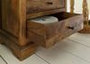 Vitrine Mango 65x45x190 dunkelbraun geölt RODEZ #151 Bild 4