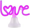 LED Tischleuchte, Neon, Love, pink, USB, L 24 cm Bild 3