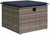 vidaXL 7-tlg. Garten-Sofagarnitur mit Kissen Grau Poly Rattan 3325307 Bild 5