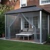 BTTO V&G Vorhang Moskitonetz,Outdoor Vorhang,DIY Größe (1 St), transparent, Insektenschutz,für Garten Balkon Patio Porch Pool Wohnzimme Bild 3