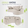 Juskys Sofa Tirano - Bouclé Creme , Ecksofa mit L-Form, mit Rücken- & Dekokissen, 4-Sitzer Eckcouch, Schaumstoff - Ottomane rechts Bild 5