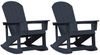 vidaXL Adirondack Schaukelstühle 2 pcs Marineblau HDPE 3335835 Bild 2